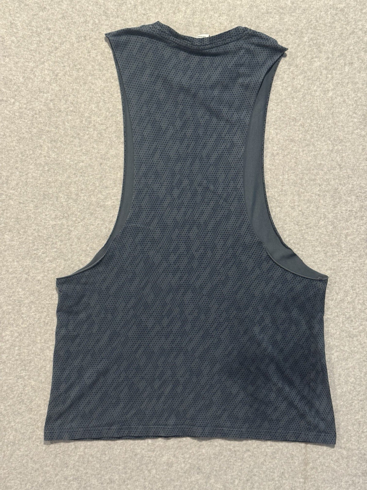 Gymshark Drop Arm Tank Top Training Gym Pullover Cut Off Gray AOP Men’s Large gallery