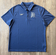 Nike Dri-FIT Men’s Detroit Tigers Embroidered Logo Polo Shirt Blue XL