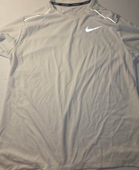 Nike Dri-FIT Nike Running Men’s Gray L Crew Neck Short Sleeve Moisture Wicking