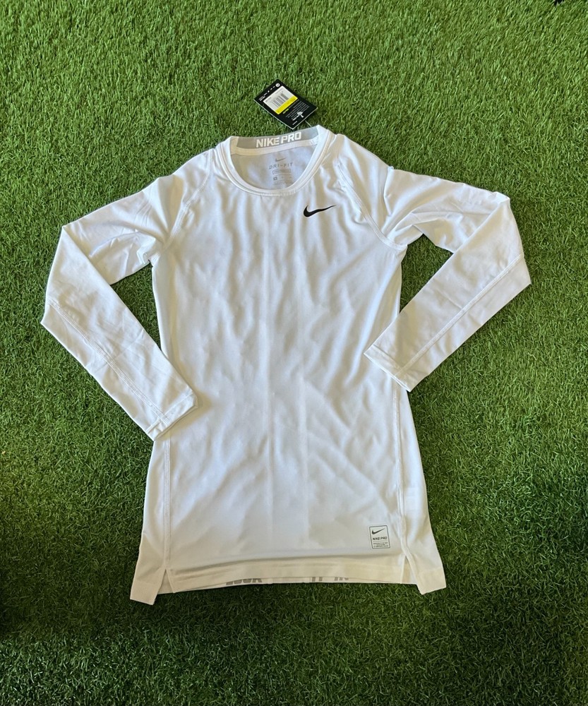 Nike Pro Pool Compression Shirt Long Sleeve - White