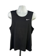 Nike Men’s Black Dri-Fit Ready Fitness Mesh Sleeveless Athletic Tank Top – M