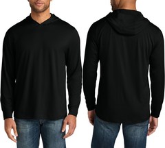 Mens Dri Fit UPF 30 Moisture Wicking Hoodie Tee Hooded Snag Proof T-Shirt XS-4XL