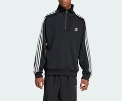 Adidas Adicolor Funnel Neck Track Top Jacket Pullover Men Size M IZ4803 Black