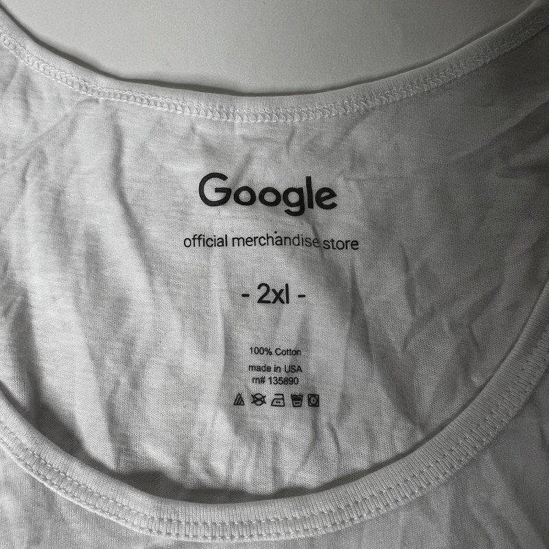 Google Official Merchandise Store White Multicolor Striped Tank Top Men 2XL NWOT gallery