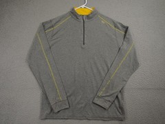 Tasc Performance Pullover Mens Large Gray 1/4 Zip Bamboo Stretch Golf