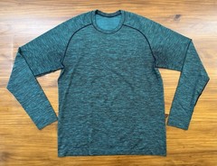 Lululemon Performance Training Shirt Men’s Large Green/Teal & Black Heather