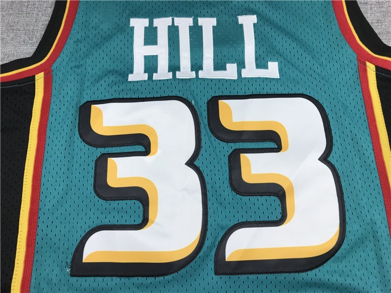 Grant Hill #33 Stitched Retro Green Adults SportShirt Size: S-XXL gallery