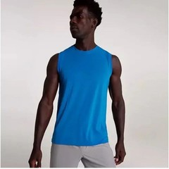 VRST Men’s Blue Tide 4-Way Stretch Moisture Wicking Icon Tank Top – Size: L