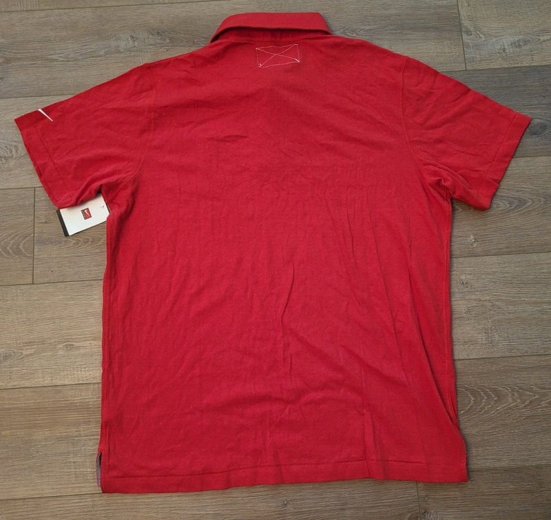 Nike USA Olympics Polo Golf Shirt Mens Size: 2XL Red Vintage Hemp Cotton Work gallery