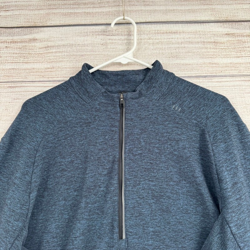 Lululemon Half Zip Pullover Mens XL Blue Metal Vent Tech Heathered Long Sleeve gallery