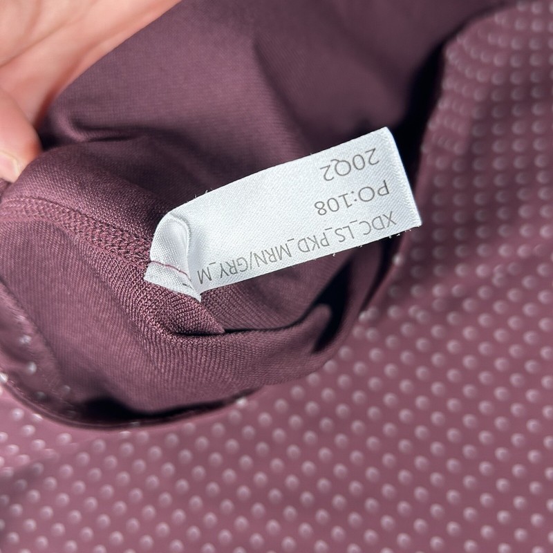 Bylt Shirt Mens M Drop Cut Active Workout Stretch Lux Maroon Polka Dot Burgundy gallery
