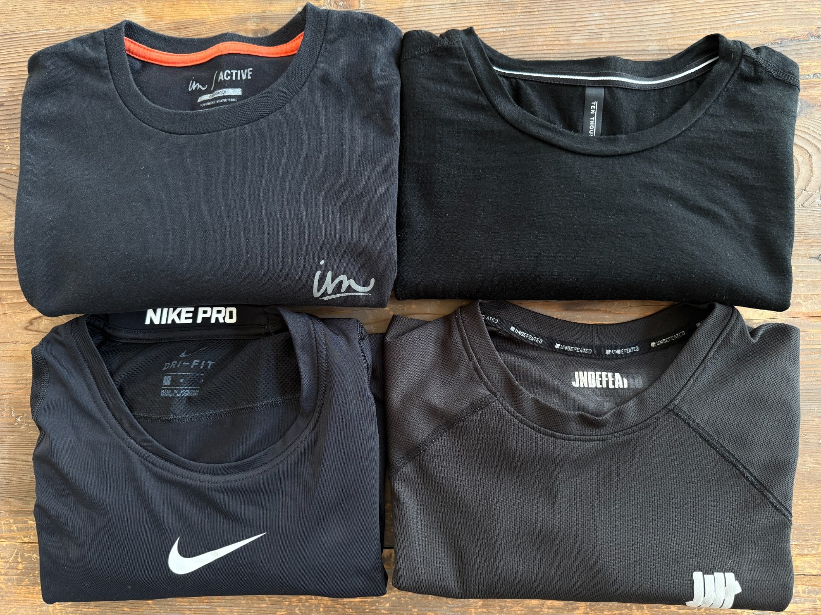 (4) Men's Premium Training T-Shirts Ten Thousand, Undefeated, Nike, Size Large gallery