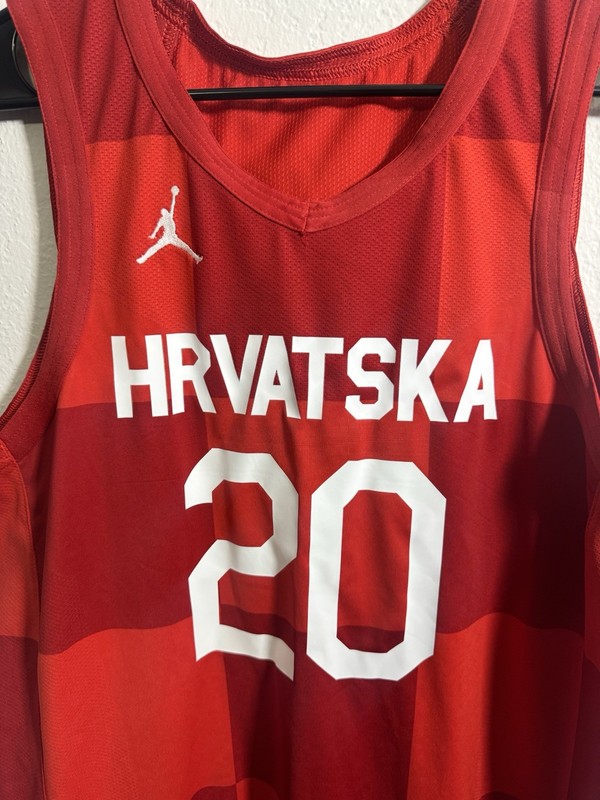 Jordan x Croatia Team Issue Hrvatska Men's Basketball Jersey MADE IN USA Size L gallery