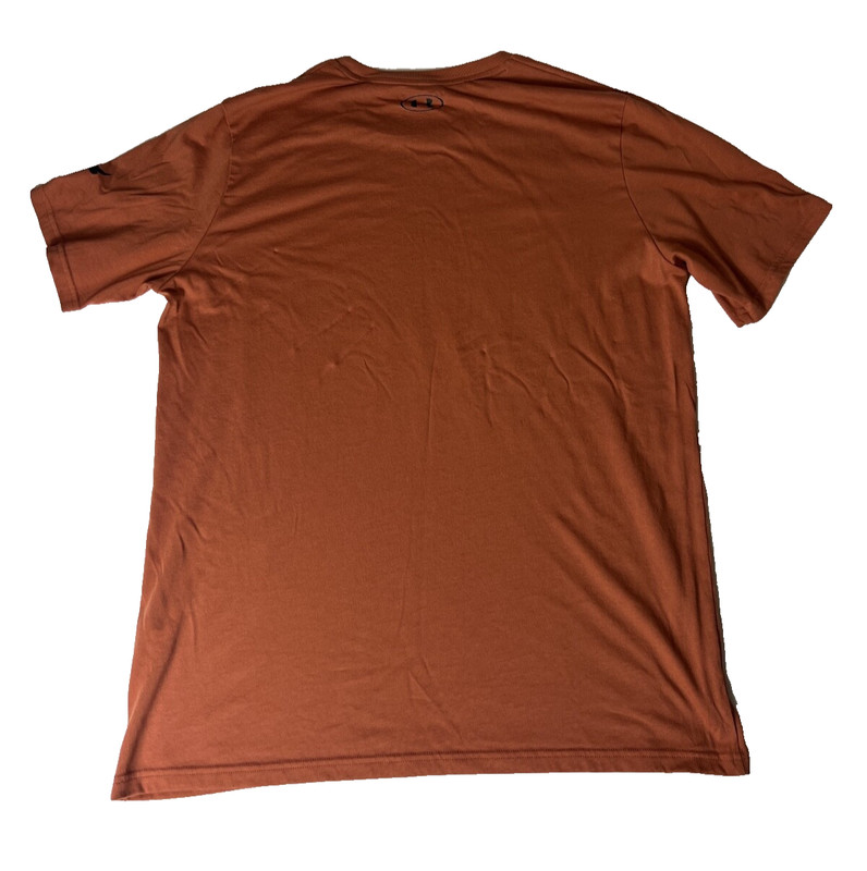 Under Armour Iron Men's T-Shirt Short Sleeve Athletic Brown Logo Graphic Size XL gallery