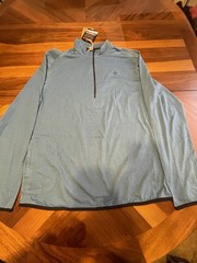 Wrangler All Terrain Gear ATG Half Zip Pullover Blue Cotton Men’s Size Med NWT