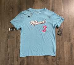 New Men Size L Dwyane D Wade Miami Heat Vice Nike Dri Fit NBA Basketball Shirt