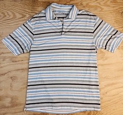 Nike Golf Polo Striped Polo Shirt Mens Medium Lightweight Microfiber
