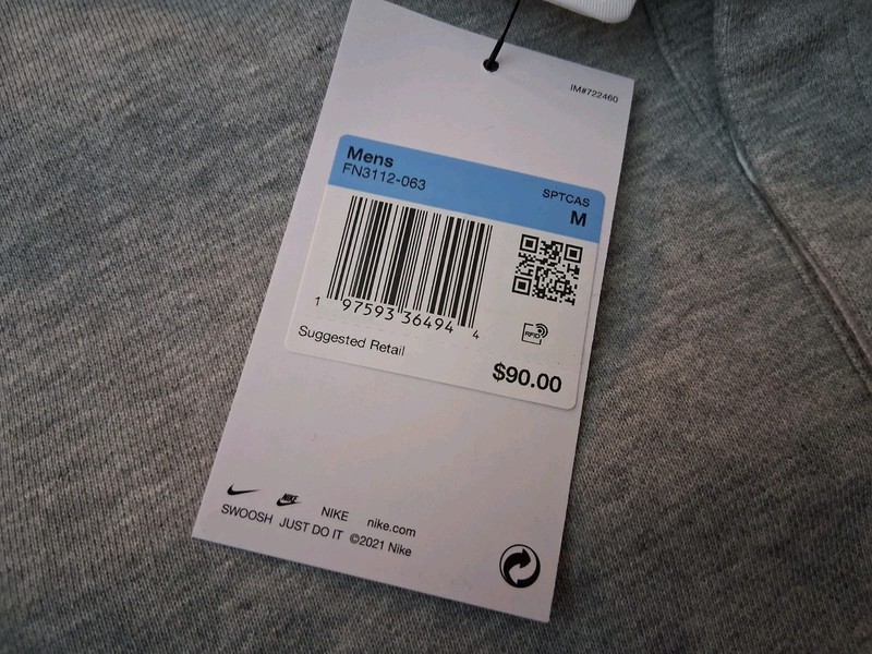 Nike Club Fleece Long-sleeved Fleece Polo Pullover Fn3112-063 Size Medium NWT gallery