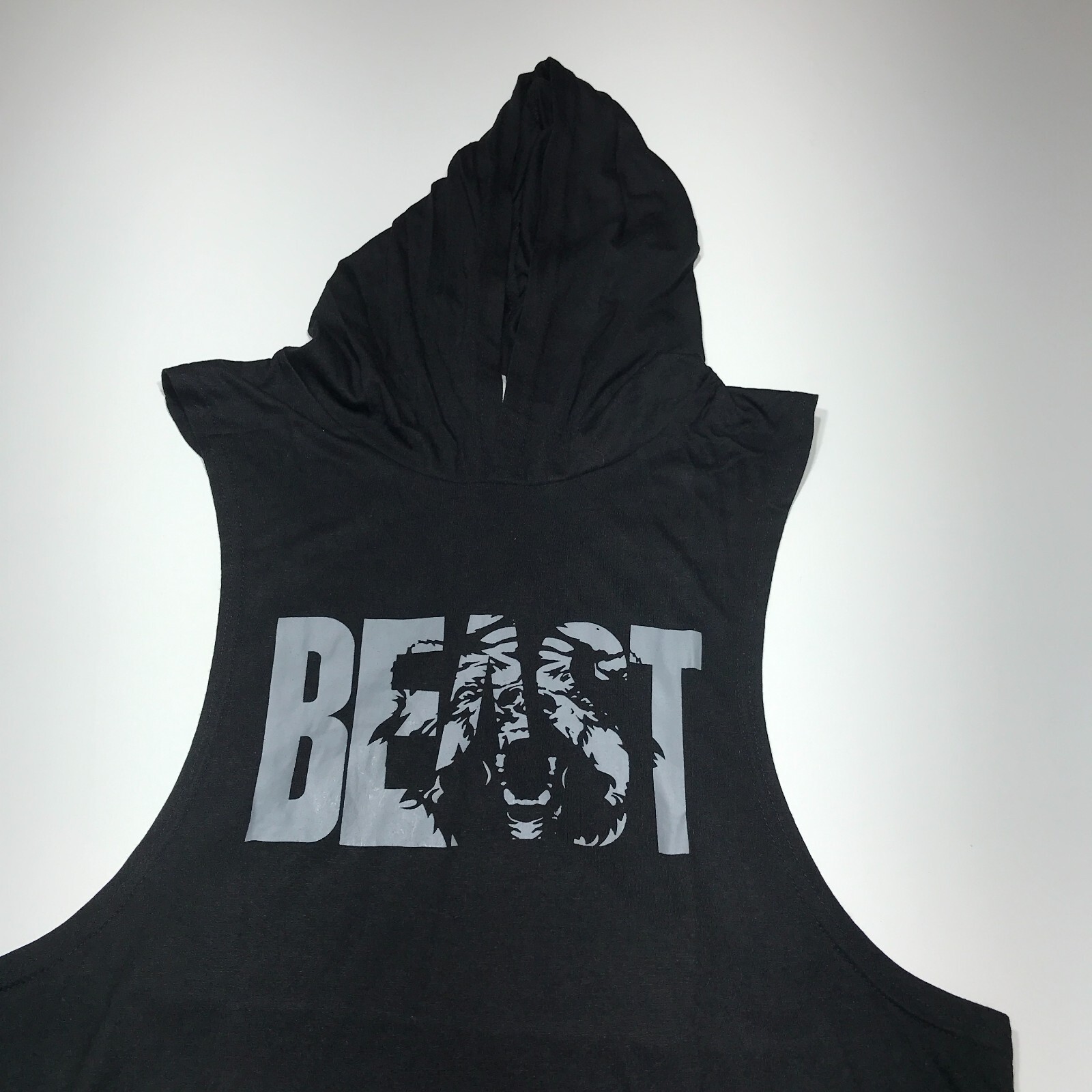 Gym Revolution Active Top Size M Beast Hooded Sleeveless Lightweight Muscle Tee gallery