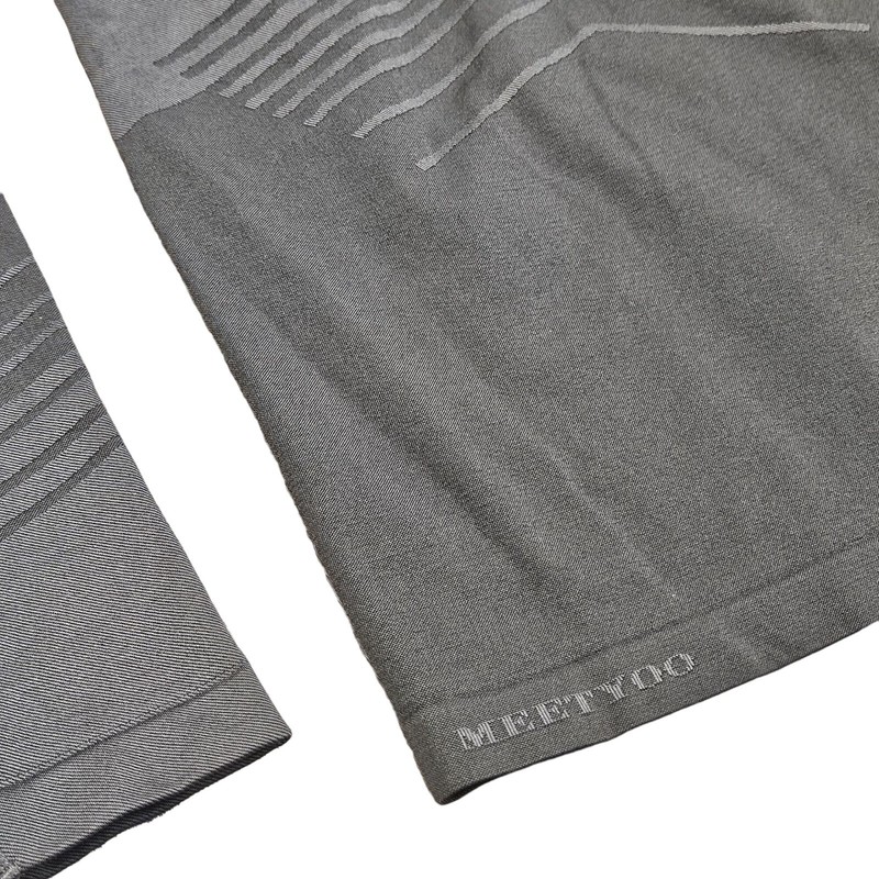 Meetyoo Men's Compression Long Sleeve Gray Shirt Body Scheme Size Small Workout gallery