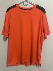 Nike Men’s Hi Vis Neon Orange Running Dri Fit Short Sleeve Shirt Size XL