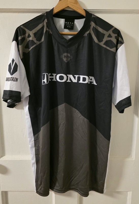 META Soccer Jersey XL Honda Sponsor Training Athletic Black Gray gallery