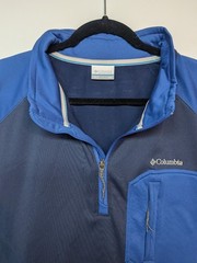 Columbia Sweater Men’s Pullover Size 2XL Tech Trail Utility Warm Half-Zip Blue