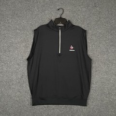 FootJoy 1/4 Zip Vest Mens M Black Fiddlesticks Golf Performance Strecth