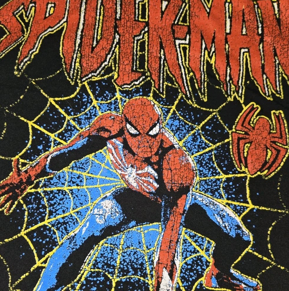 Mens Amazing SpiderMan Short Sleeve T Shirt Large Marvel Advengers Black gallery