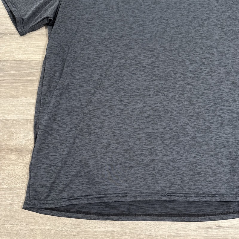 Real Essentials Shirt Men's Gray V Neck Performance Short Sleeve 2XL Polyester gallery