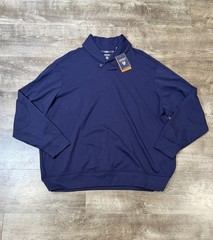 Nwt Cremieux Performance Xxl Long Sleeve pullover navy Blue Shirt
