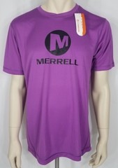 NWT Merrell purple black Select Wick athletic short sleeve t-shirt mens Medium