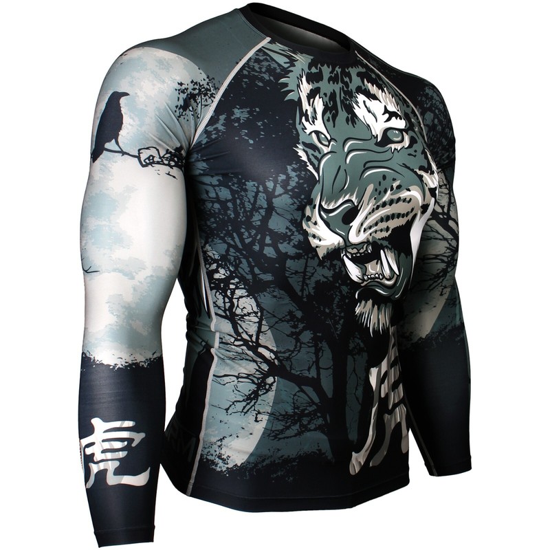 BTOPERFORM FX-166 NIGHT TIGER Compression Rash guard Under Base layer Gym MMA gallery