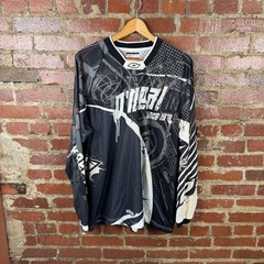 O’Neal MX Jersey Mens Large Black Moto Motocross Long Sleeve Mesh Racing