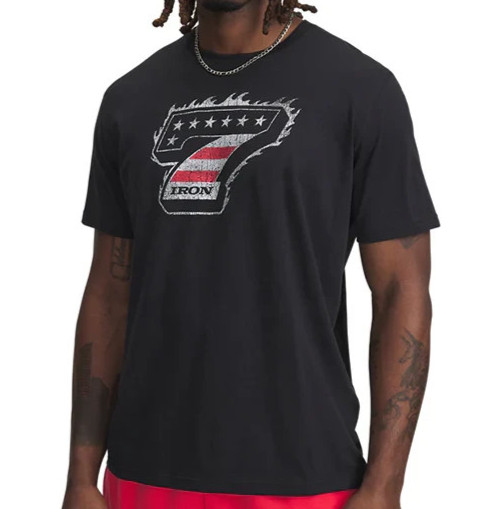 Under Armour Project Rock Iron 7 Short Sleeve Shirt Men's L Black 1389946 NWT