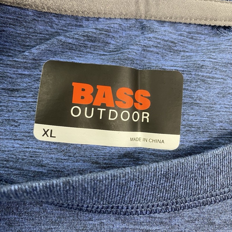 Bass Outdoor T Shirt Mens XL Blue Microtech Performance Short Sleeve Tee gallery