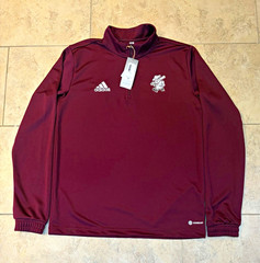 NWT Adidas Entrada 22 Men’s Training 1/4 Zip Pullover Jacket Maroon Size Medium