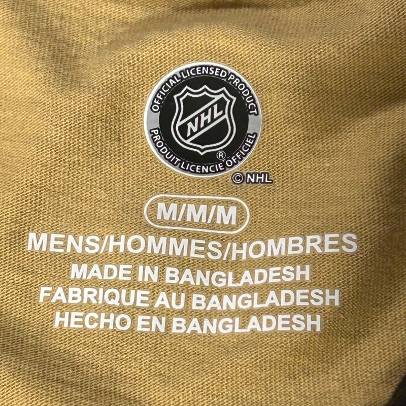 Golden Knights Las Vegas NHL Mens M Long Sleeve Shirt Black Gold VGK Jersey Tee gallery