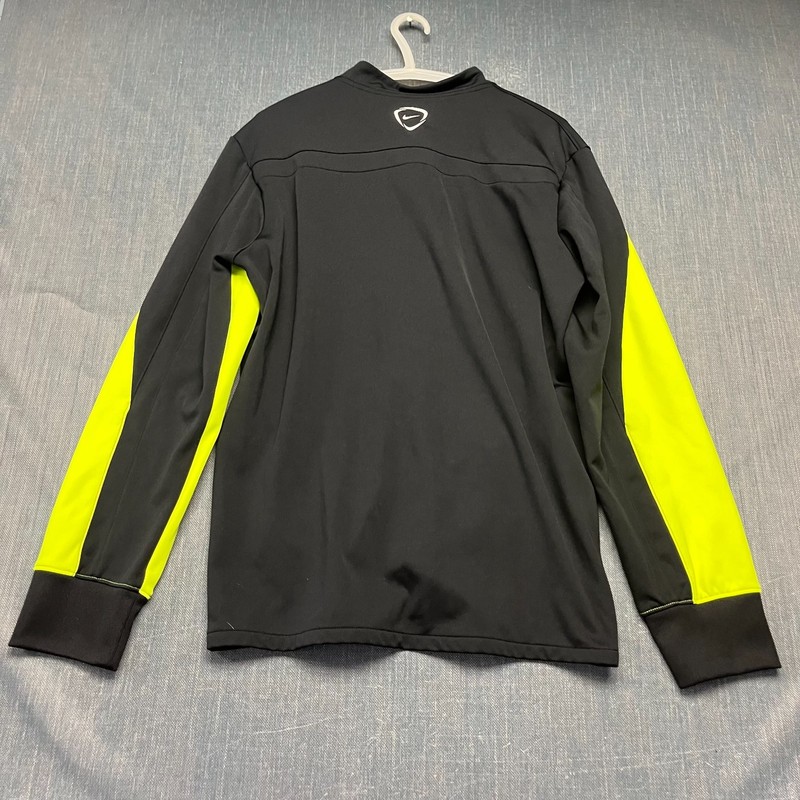 Nike Dri-Fit Men's 1/4 Zip Pullover Size L Black Neon Yellow Training Football gallery