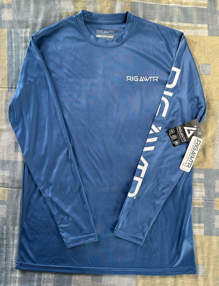 Rig & Water Performance Lightweight Fabric Baby Blue Long Sleeve T-Shirt Men's M