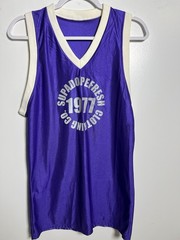 Vtg Signature Sportswear Basketball Jersey Supadopefresh Purple Reflective USA