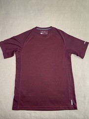 Eddie Bauer FreeDry Motion Shirt Men’s S Performance Hiking/Running Tee Burgundy
