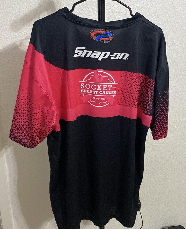 Snap-on Tools BCA Jersey - Socket to Breast Cancer Men’s Size 2XL Black Pink gallery