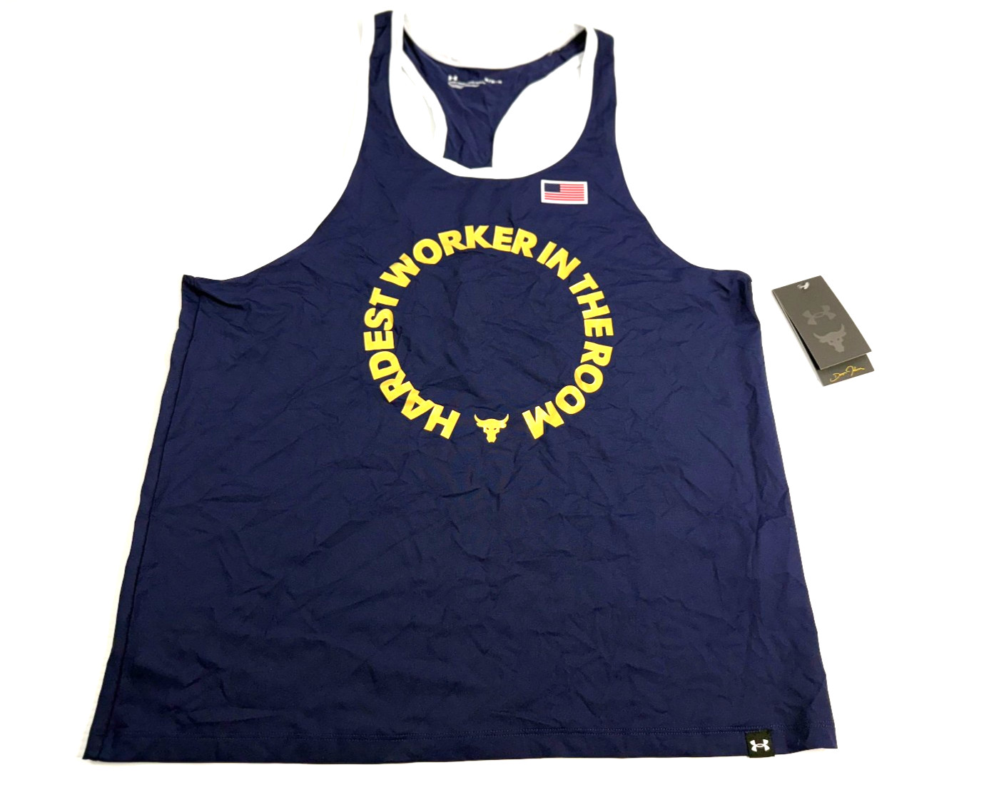 Under Armour Project Rock Hardest Worker In The Room Tank Top Blue Men M 1383310 gallery