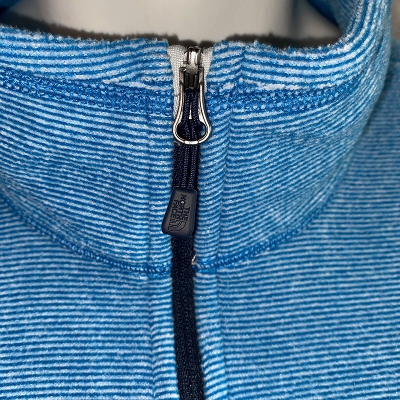 The North Face Mens 1/4 Zip Fleece Shirt Jacket L Turquoise Blue Shirt B24 gallery
