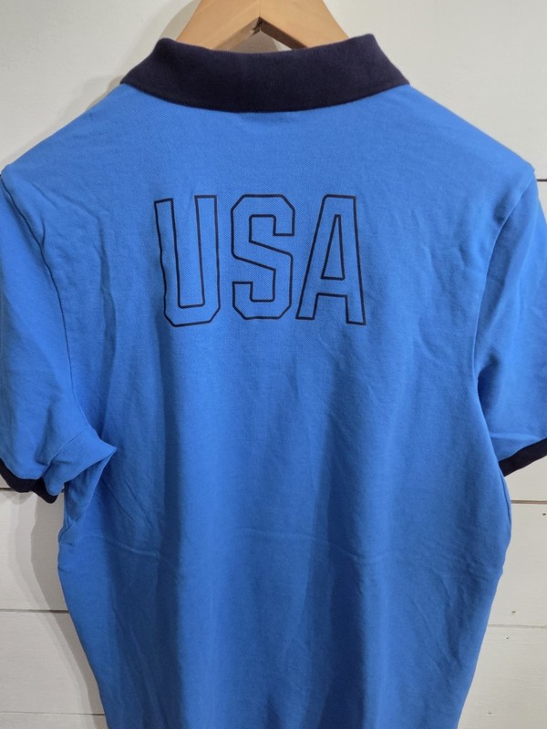 Nike Pro Elite USATF Rio Olympics Training/Travel Polo Blue 812193-406 Mens Sz L gallery