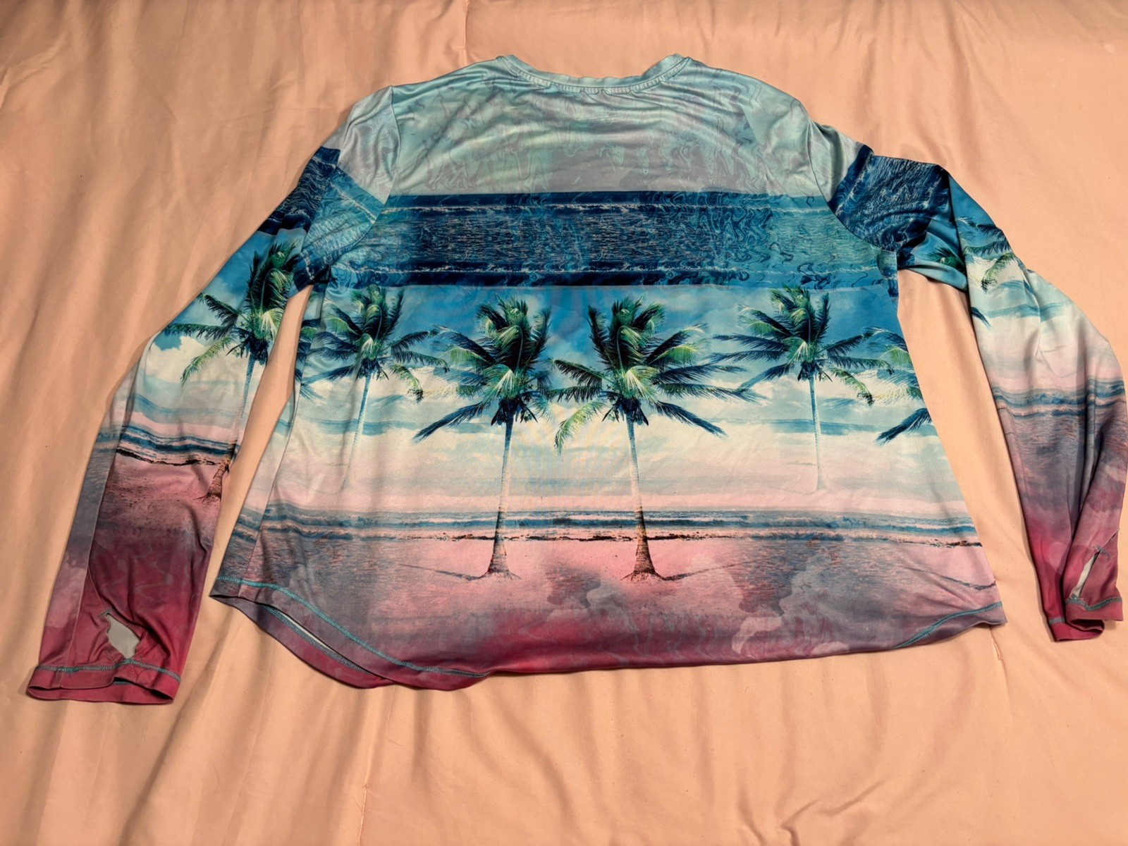 Silver Bait Long Sleeve Performance Fishing Shirt Men’s XL Stretch Beach Theme gallery