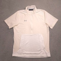 Under Armour 1370375 Men’s 2-Tone Half Zip Training Shirt White Cream M