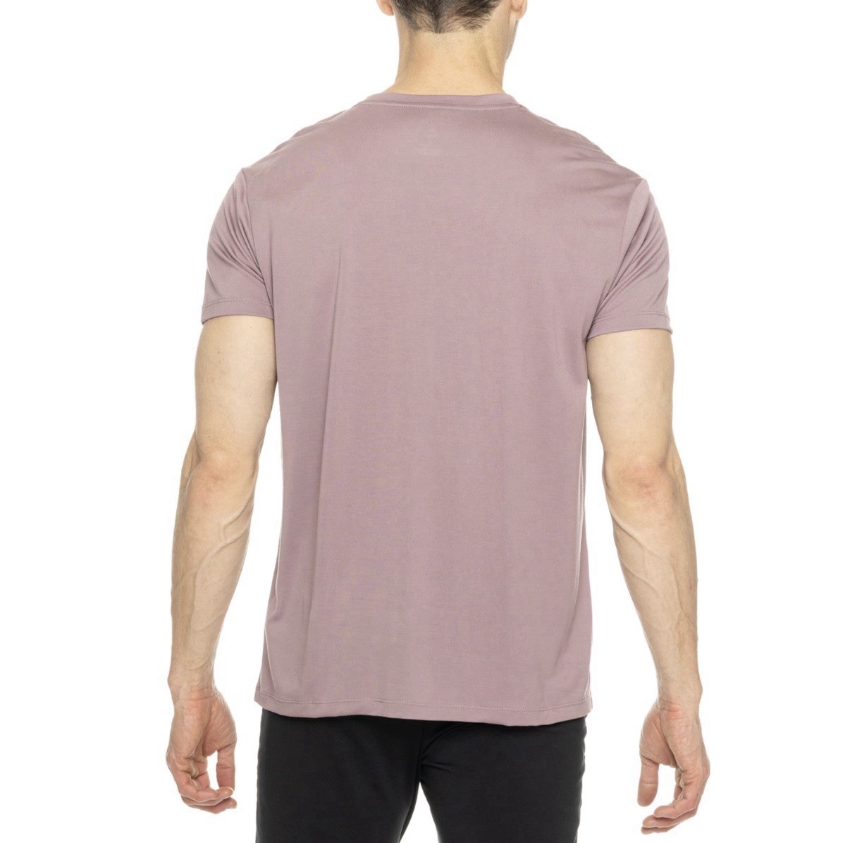 Kenneth Cole Mens Active Tech Short Sleeve T-Shirt Tee Mauve Stretch SPF 50+ gallery