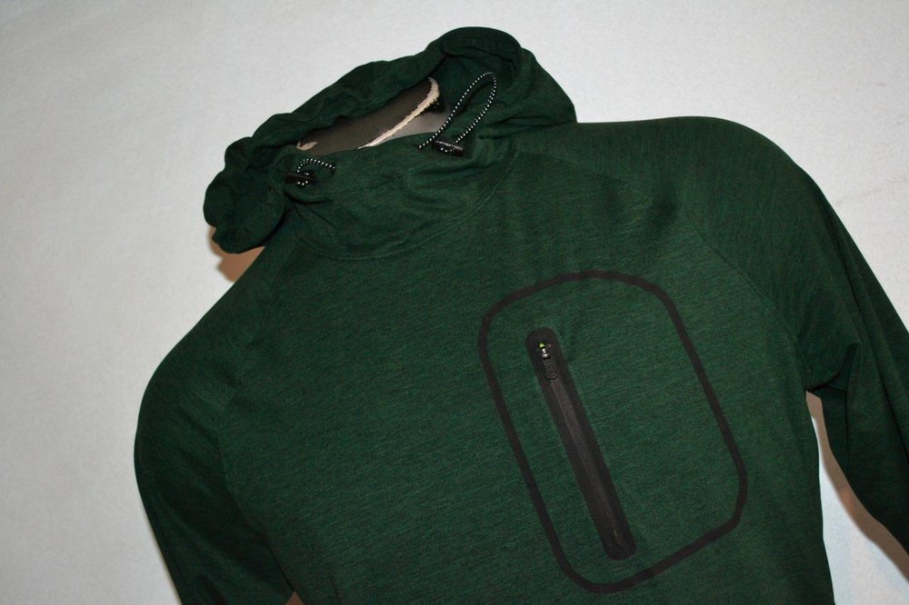 34104-a Mens American Eagle Athletic Flex Gym Shirt Hoodie Size Medium Green